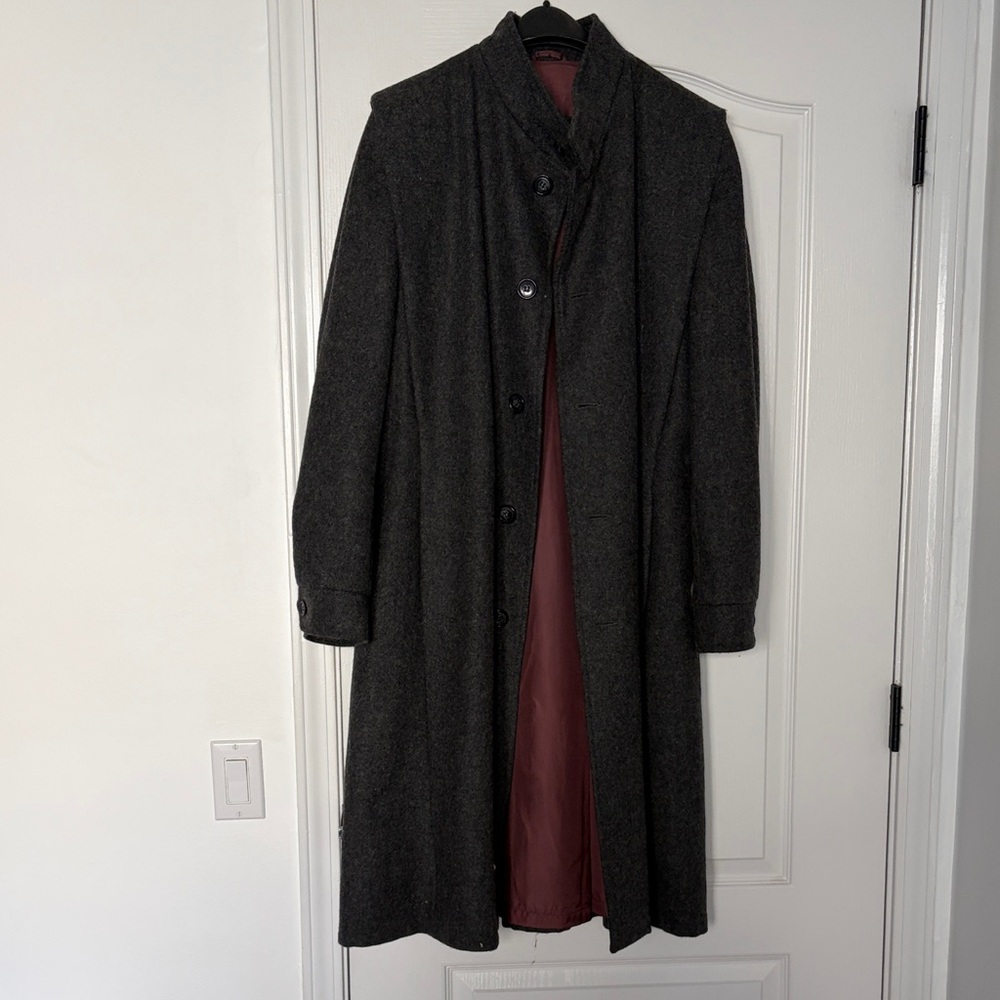 Men's Charcoal Overcoat
